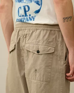 Trousers<C.P. Company Microreps Loose Pants Vintage Khaki – Beige