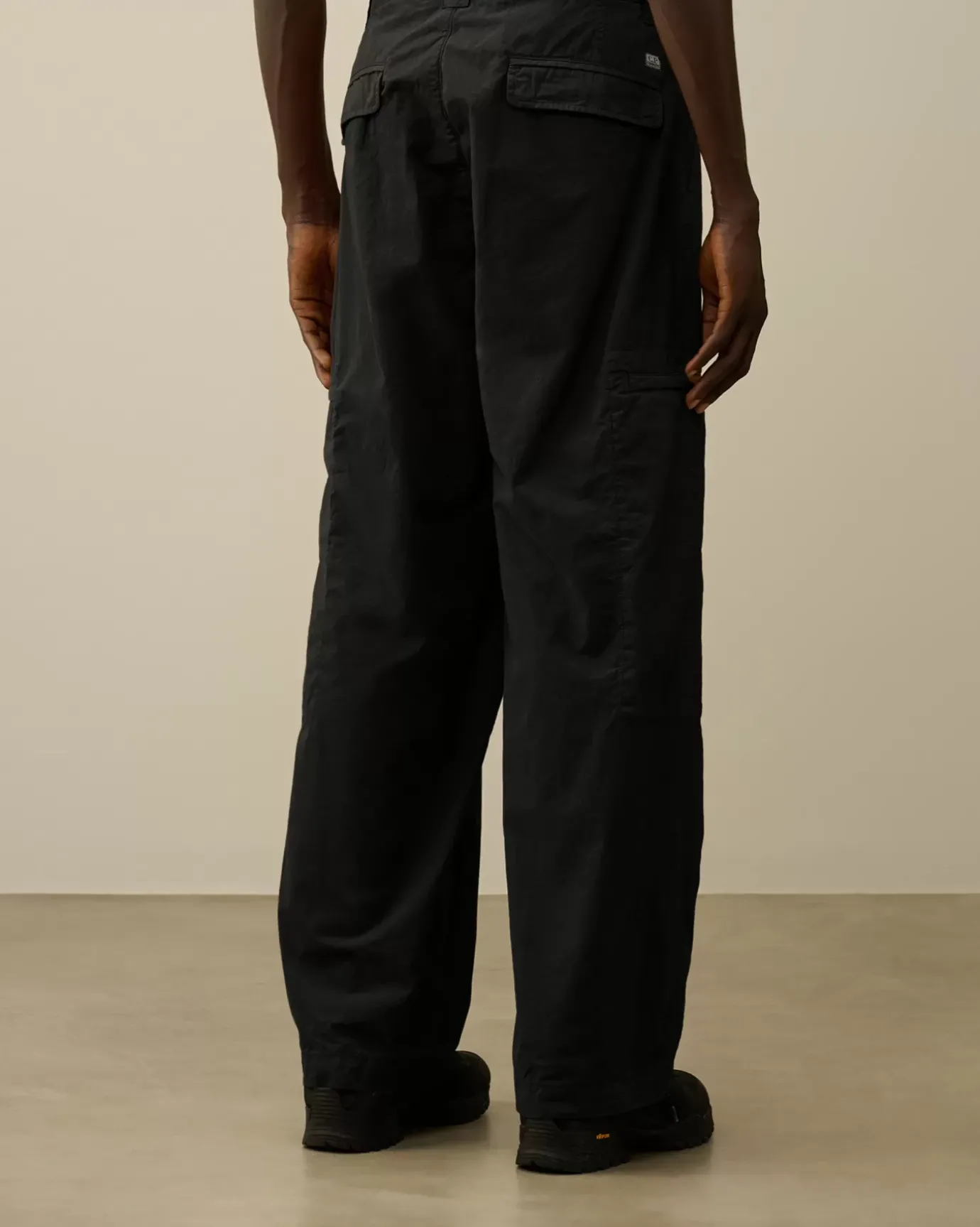 Trousers<C.P. Company Microreps Loose Utility Pants Black Sand