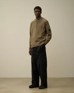 Trousers<C.P. Company Microreps Loose Utility Pants Black Sand