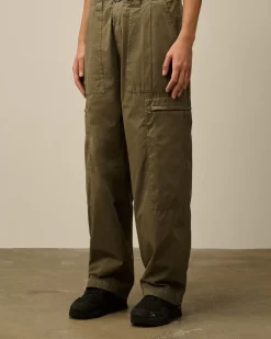 Trousers<C.P. Company Microreps Loose Utility Pants Grape Leaf – Green