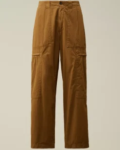 Trousers<C.P. Company Microreps Loose Utility Pants Toffee – Beige