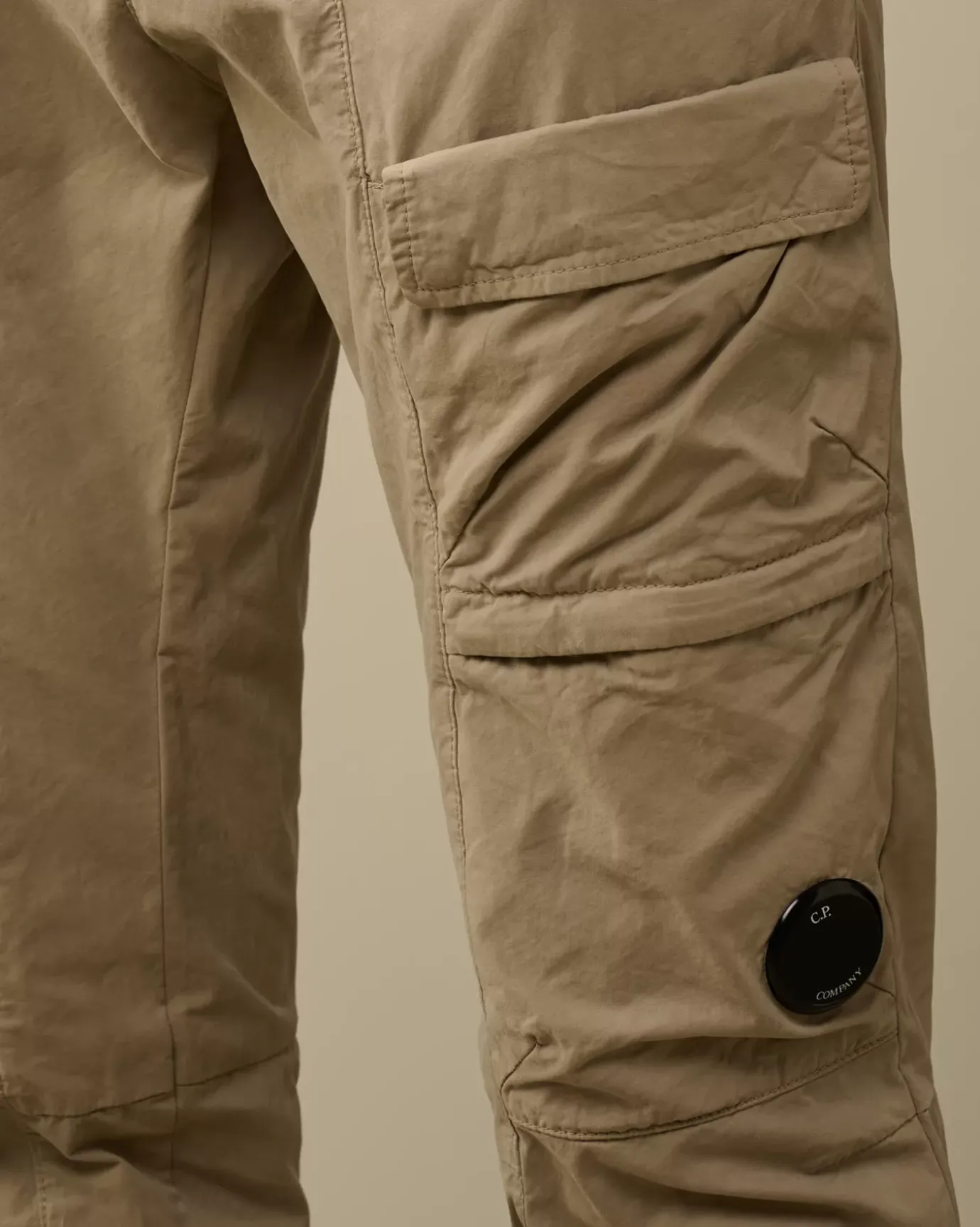 Trousers<C.P. Company Microreps Regular Cargo Pants Vintage Khaki – Beige