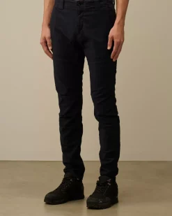 Trousers<C.P. Company Moleskin Stretch Ergonomic Pants Total Eclipse – Blue