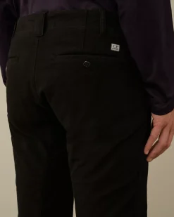 Trousers<C.P. Company Moleskin Stretch Ergonomic Pants Black