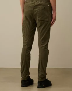 Trousers<C.P. Company Moleskin Stretch Regular Cargo Pants Grape Leaf – Green