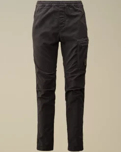 Trousers<C.P. Company Moleskin Stretch Regular Cargo Pants Black Sand