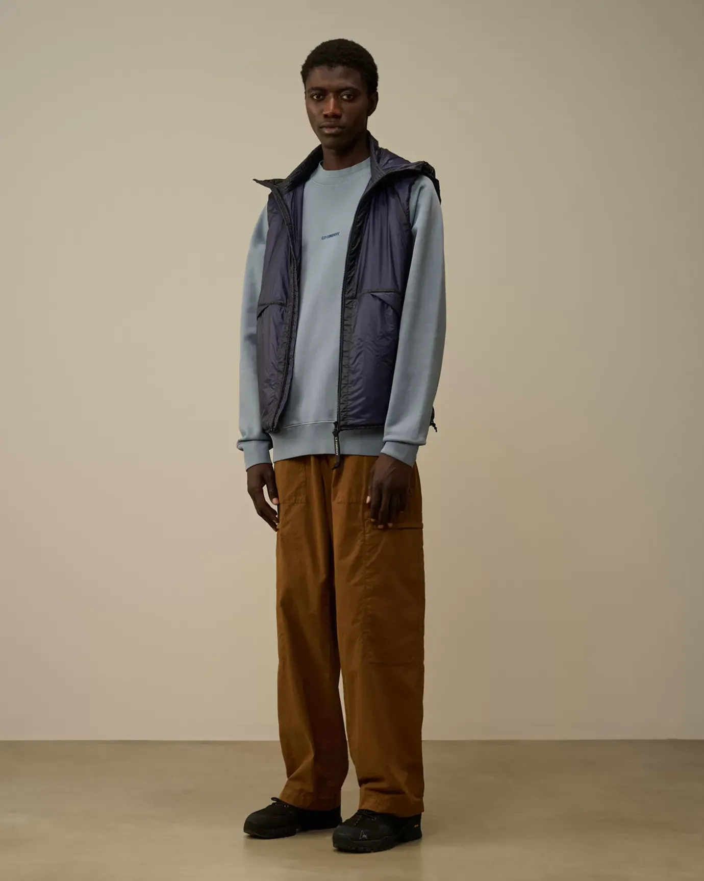 Jacket & Coats<C.P. Company Nada Shell Goggle Vest Estate Blue