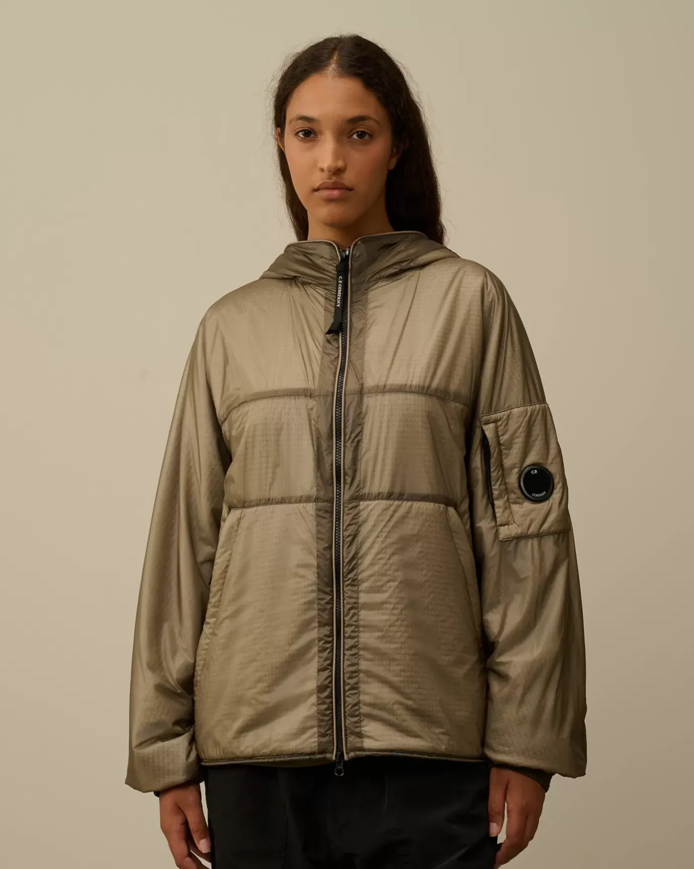 Jacket & Coats<C.P. Company Nada Shell Hooded Jacket Vintage Khaki – Beige
