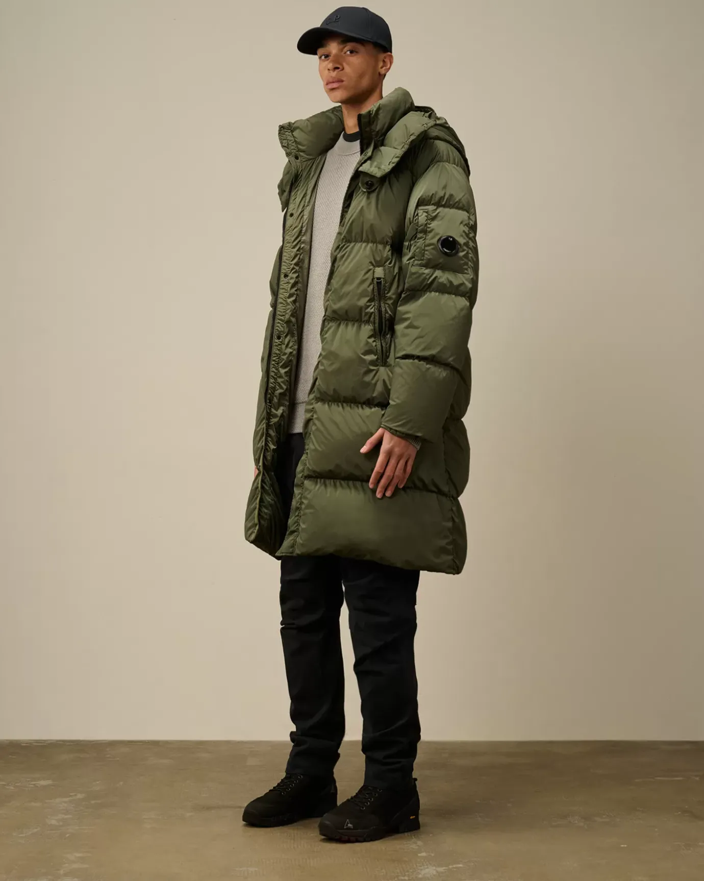 Jacket & Coats<C.P. Company Nycra-R Buttoned Hood Long Down Jacket Grape Leaf – Green