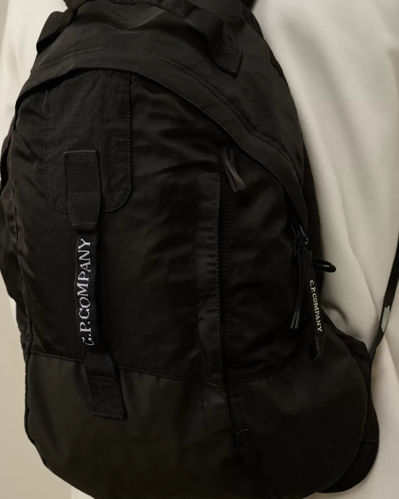 Backpacks & Waistbag<C.P. Company Nylon B Rounded Backpack Black
