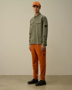 Shirt<C.P. Company Organic Gabardine Buttoned Lens Shirt Grape Leaf – Green