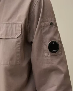 Shirt<C.P. Company Organic Gabardine Buttoned Lens Shirt Purple Dove