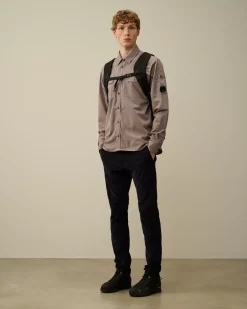Shirt<C.P. Company Organic Gabardine Buttoned Lens Shirt Purple Dove