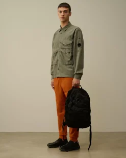 Overshirt<C.P. Company Organic Gabardine Buttoned Utility Overshirt Grape Leaf – Green