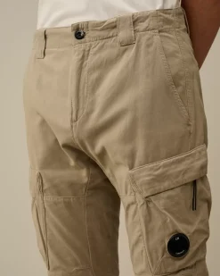 Trousers<C.P. Company Ottoman Stretch Emerized Ergonomic Cargo Pants Vintage Khaki – Beige