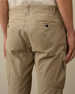 Trousers<C.P. Company Ottoman Stretch Emerized Ergonomic Cargo Pants Vintage Khaki – Beige