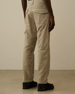 Trousers<C.P. Company Ottoman Stretch Emerized Regular Pants Vintage Khaki – Beige