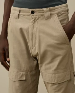 Trousers<C.P. Company Ottoman Stretch Emerized Regular Pants Vintage Khaki – Beige