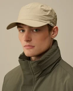 Hats<C.P. Company Plain Paper Touch Cap Vintage Khaki – Beige