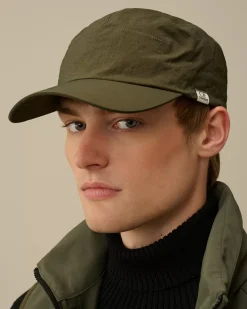 Hats<C.P. Company Plain Paper Touch Cap Ivy Green