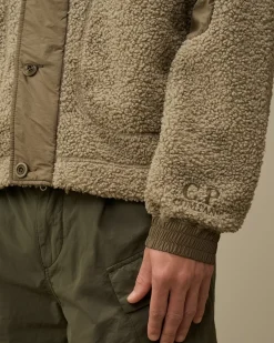Jacket & Coats<C.P. Company Polar Shell Mixed Hooded Jacket Vintage Khaki – Beige