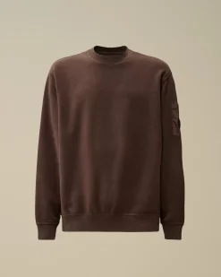 Sweatshirts<C.P. Company Reverse Brushed & Emerized Diagonal Fleece Crewneck Sweatshirt Boulevard – Violet
