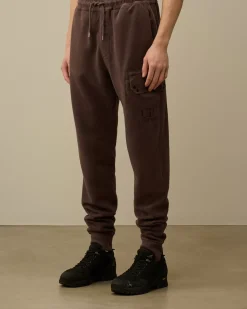 Tracksuits & Shorts<C.P. Company Reverse Brushed & Emerized Diagonal Fleece Sweatpants Boulevard – Violet