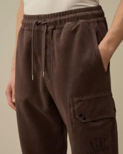 Tracksuits & Shorts<C.P. Company Reverse Brushed & Emerized Diagonal Fleece Sweatpants Boulevard – Violet