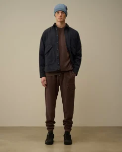 Tracksuits & Shorts<C.P. Company Reverse Brushed & Emerized Diagonal Fleece Sweatpants Boulevard – Violet