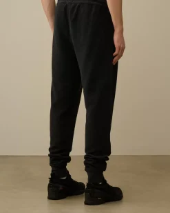 Tracksuits & Shorts<C.P. Company Reverse Brushed & Emerized Diagonal Fleece Sweatpants Black Sand