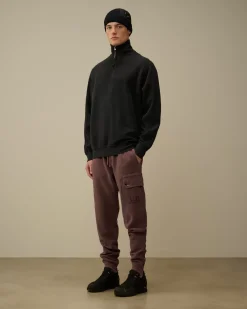 Tracksuits & Shorts<C.P. Company Reverse Brushed & Emerized Diagonal Fleece Sweatpants Purple Dove