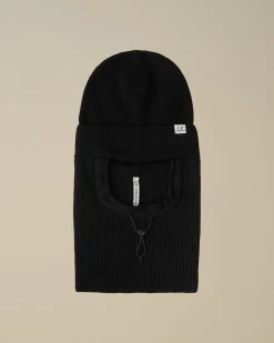 Hats<C.P. Company Re-Wool Beanie Balaclava Black