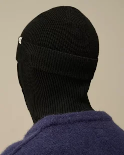 Hats<C.P. Company Re-Wool Beanie Balaclava Black