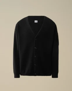 Jumpers<C.P. Company Re-Wool Buttoned Cardigan Black