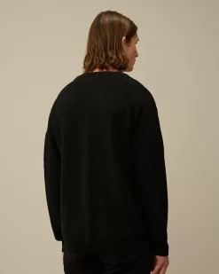 Jumpers<C.P. Company Re-Wool Buttoned Cardigan Black