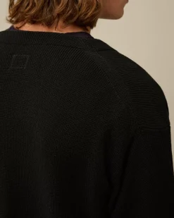 Jumpers<C.P. Company Re-Wool Buttoned Cardigan Black