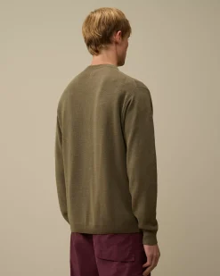 Jumpers<C.P. Company Re-Wool Buttoned Cardigan Walnut – Beige
