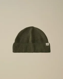 Hats<C.P. Company Re-Wool Fisherman Beanie Grape Leaf – Green