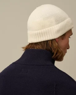 Hats<C.P. Company Re-Wool Fisherman Beanie Gauze White
