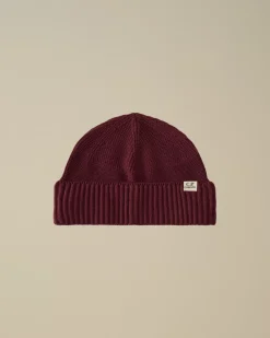 Hats<C.P. Company Re-Wool Fisherman Beanie Potent Purple