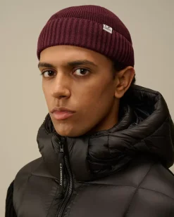 Hats<C.P. Company Re-Wool Fisherman Beanie Potent Purple