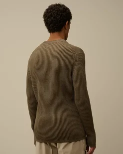 Jumpers<C.P. Company Re-Wool Funnel Neck Knit Walnut – Beige