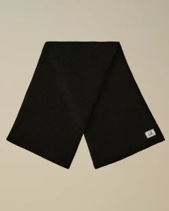 Other Accessories<C.P. Company Re-Wool Knit Scarf Black
