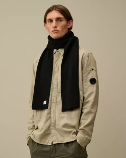 Other Accessories<C.P. Company Re-Wool Knit Scarf Black