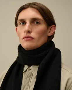Other Accessories<C.P. Company Re-Wool Knit Scarf Black
