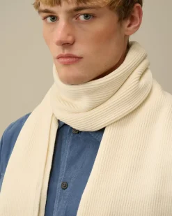 Other Accessories<C.P. Company Re-Wool Knit Scarf Gauze White