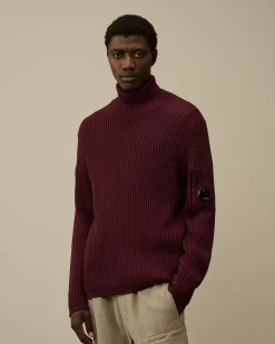 Jumpers<C.P. Company Re-Wool Turtleneck Knit Potent Purple