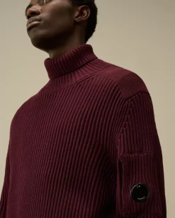 Jumpers<C.P. Company Re-Wool Turtleneck Knit Potent Purple
