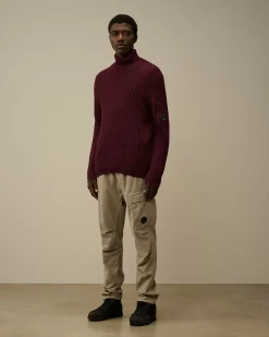 Jumpers<C.P. Company Re-Wool Turtleneck Knit Potent Purple