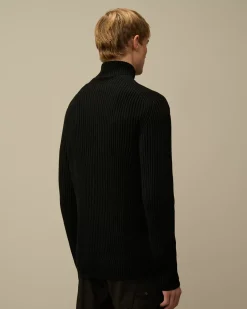Jumpers<C.P. Company Re-Wool Turtleneck Knit Black